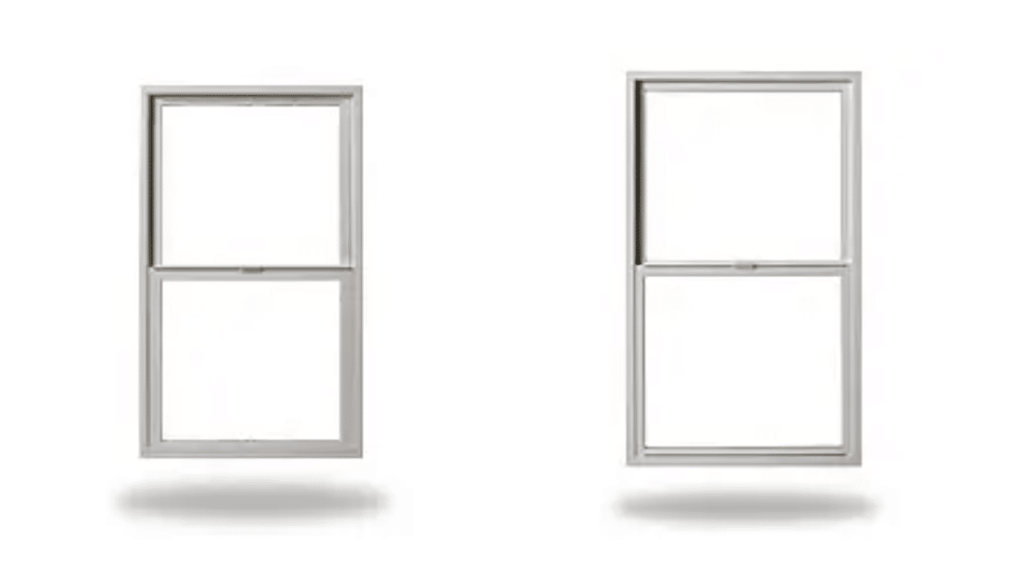 double-hung and single-hung windows