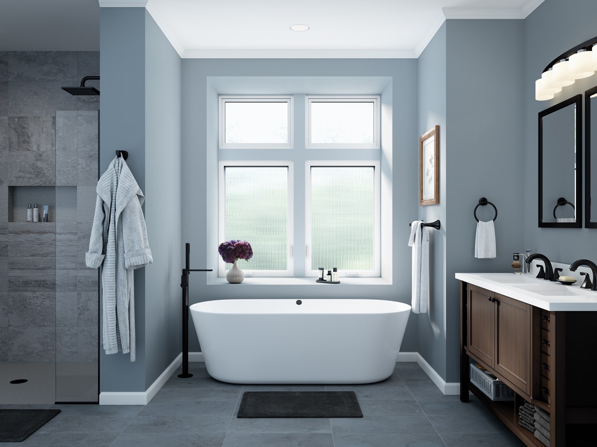 Milgard Trinsic Windows in Bathroom